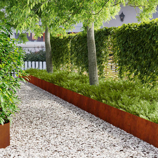 Gjerdekant 10 pcs 100 x 30 cm Stål Rusten