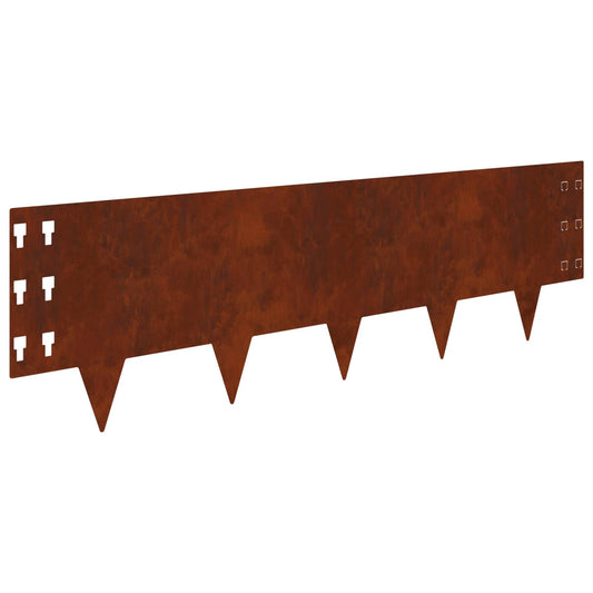 Gjerdekant 10 pcs 100 x 30 cm Stål Rusten