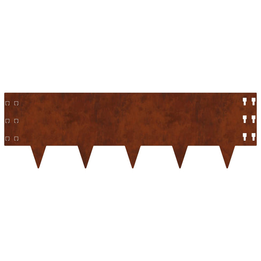Gjerdekant 10 pcs 100 x 30 cm Stål Rusten