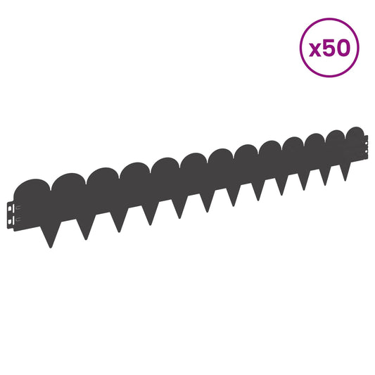 Gjerdekant 50 pcs 103 x 15 cm Stål Svart