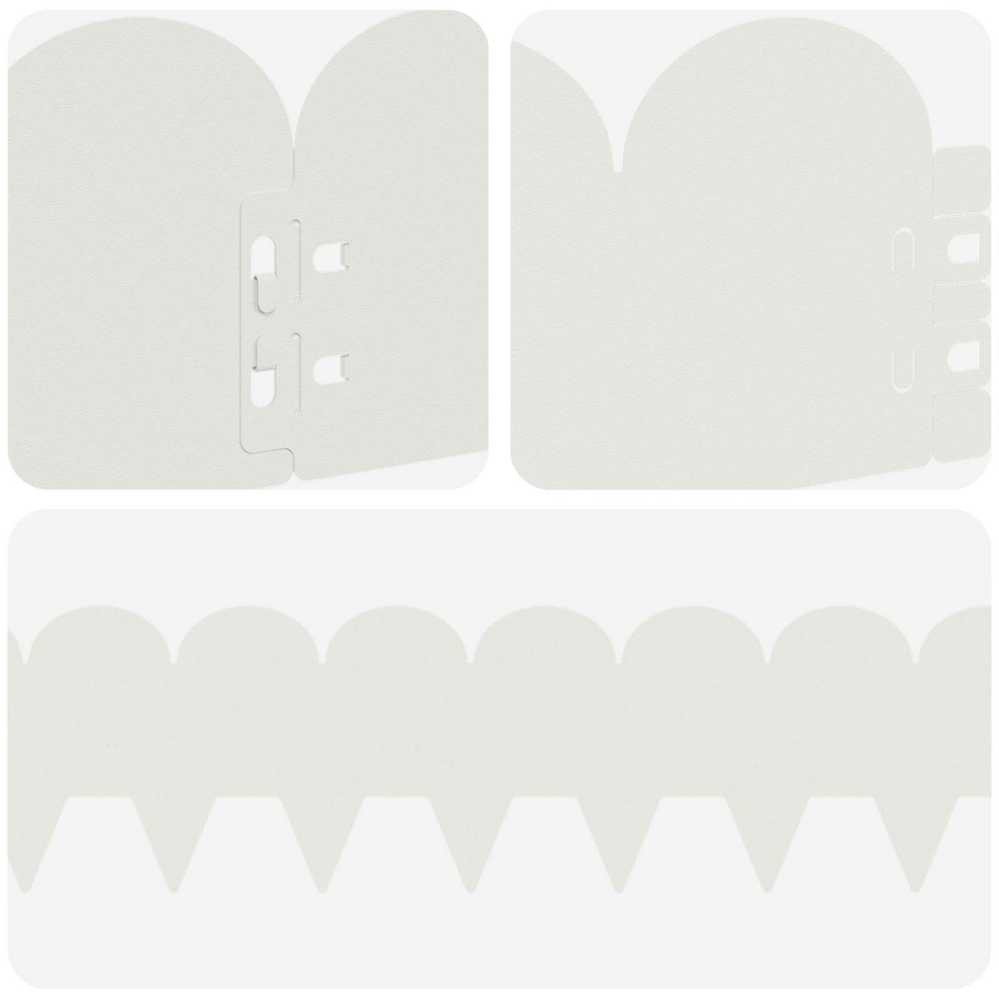 Gjerdekant 10 pcs 103 x 15 cm Stål Hvit