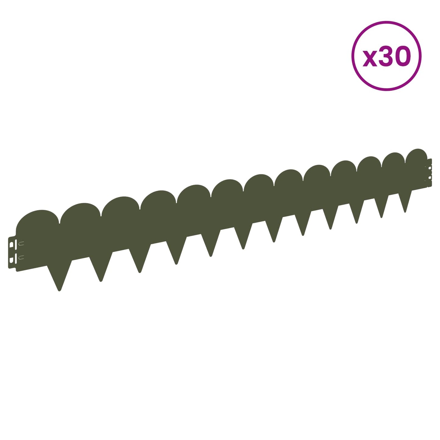 Gjerdekant 30 pcs 103 x 15 cm Stål Olivengrønn