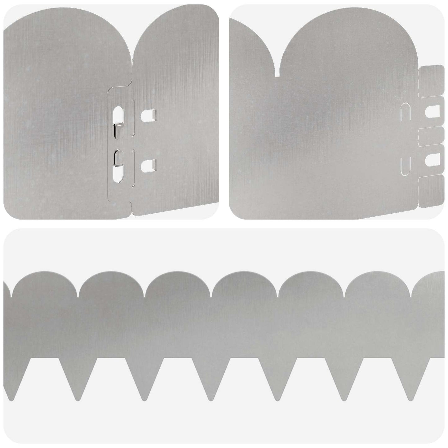 Gjerdekant 20 pcs 103 x 15 cm Stål Sølv