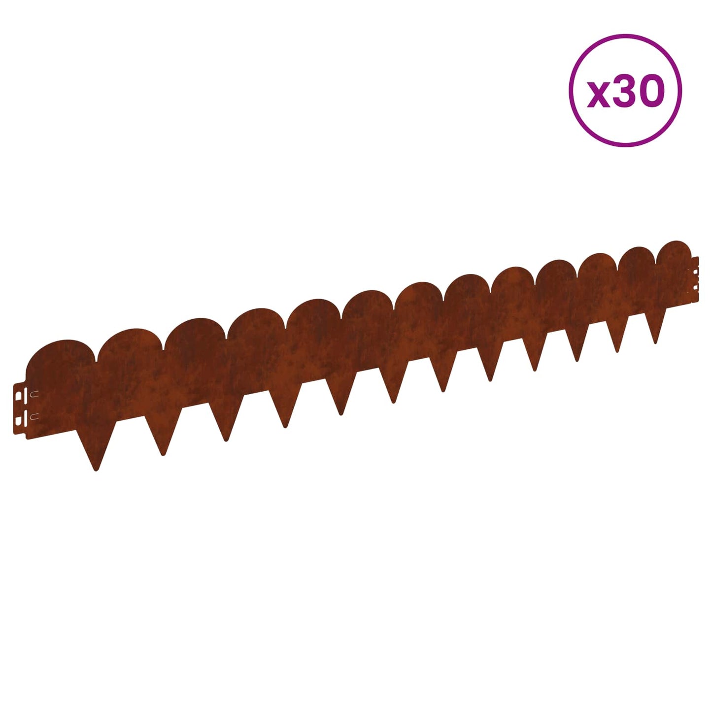 Gjerdekant 30 pcs 103 x 15 cm Stål Rusten