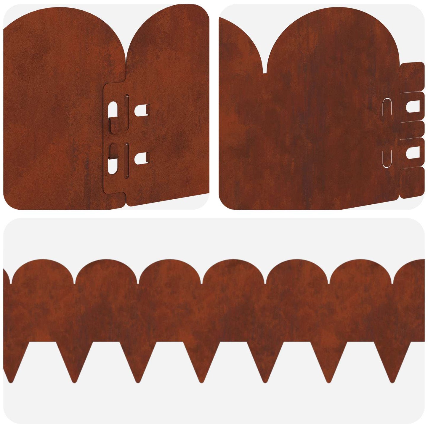 Gjerdekant 50 pcs 103 x 15 cm Stål Rusten