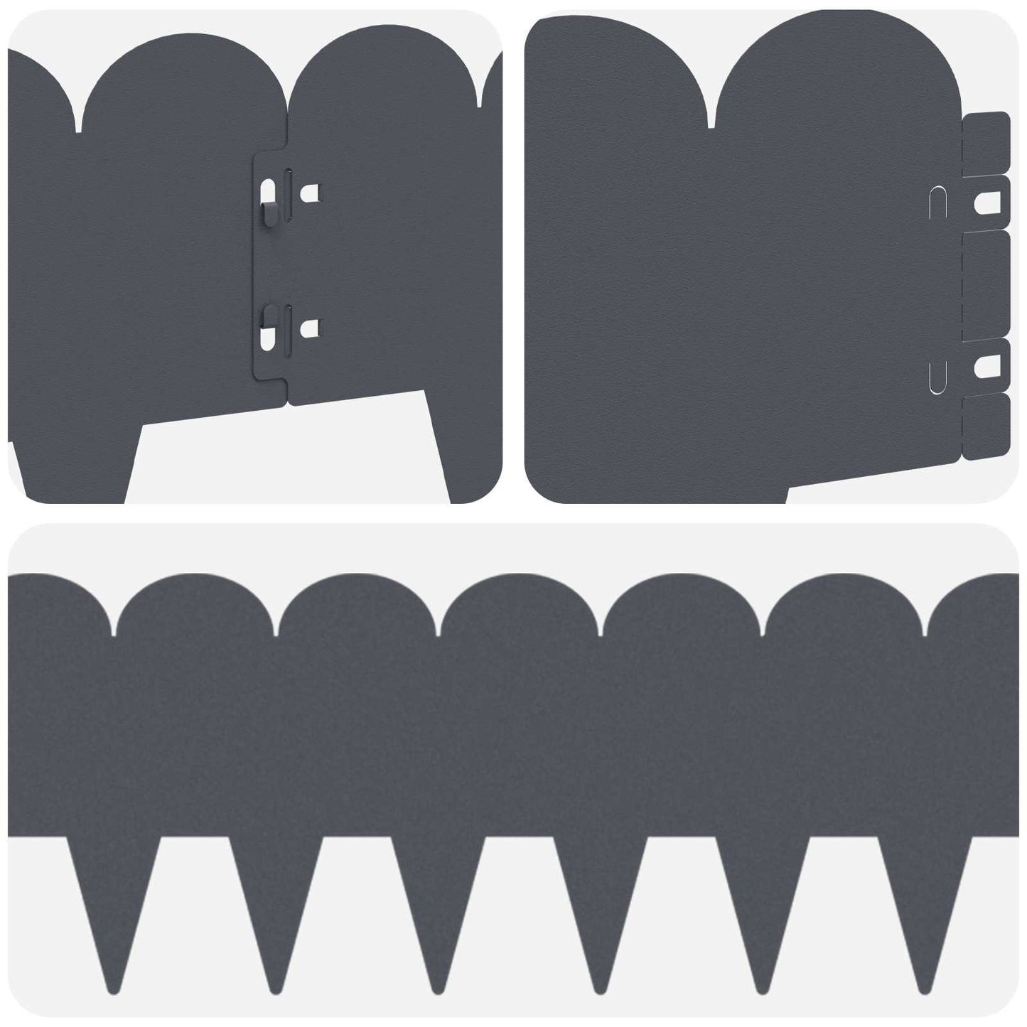 Gjerdekant 30 pcs 103 x 20 cm Stål Antrasitt