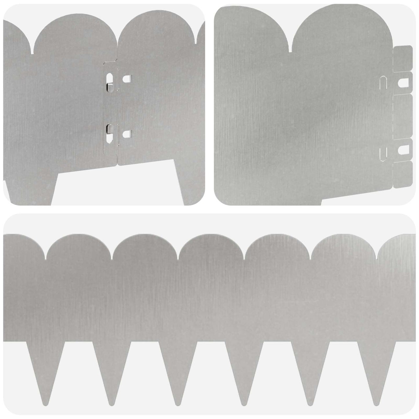 Gjerdekant 10 pcs 103 x 20 cm Stål Sølv