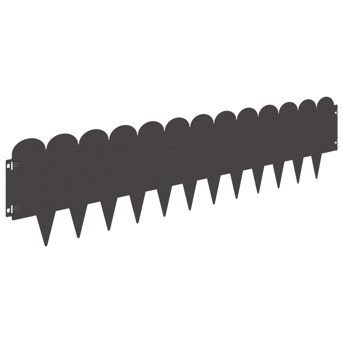 Gjerdekant 10 pcs 103 x 25 cm Stål Svart