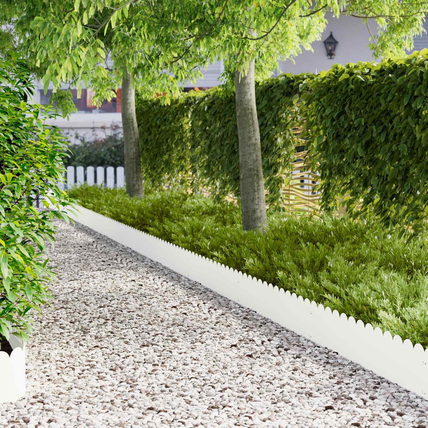 Gjerdekant 20 pcs 103 x 25 cm Stål Hvit