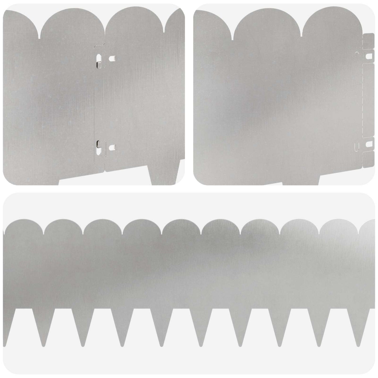 Gjerdekant 20 pcs 103 x 25 cm Stål Sølv