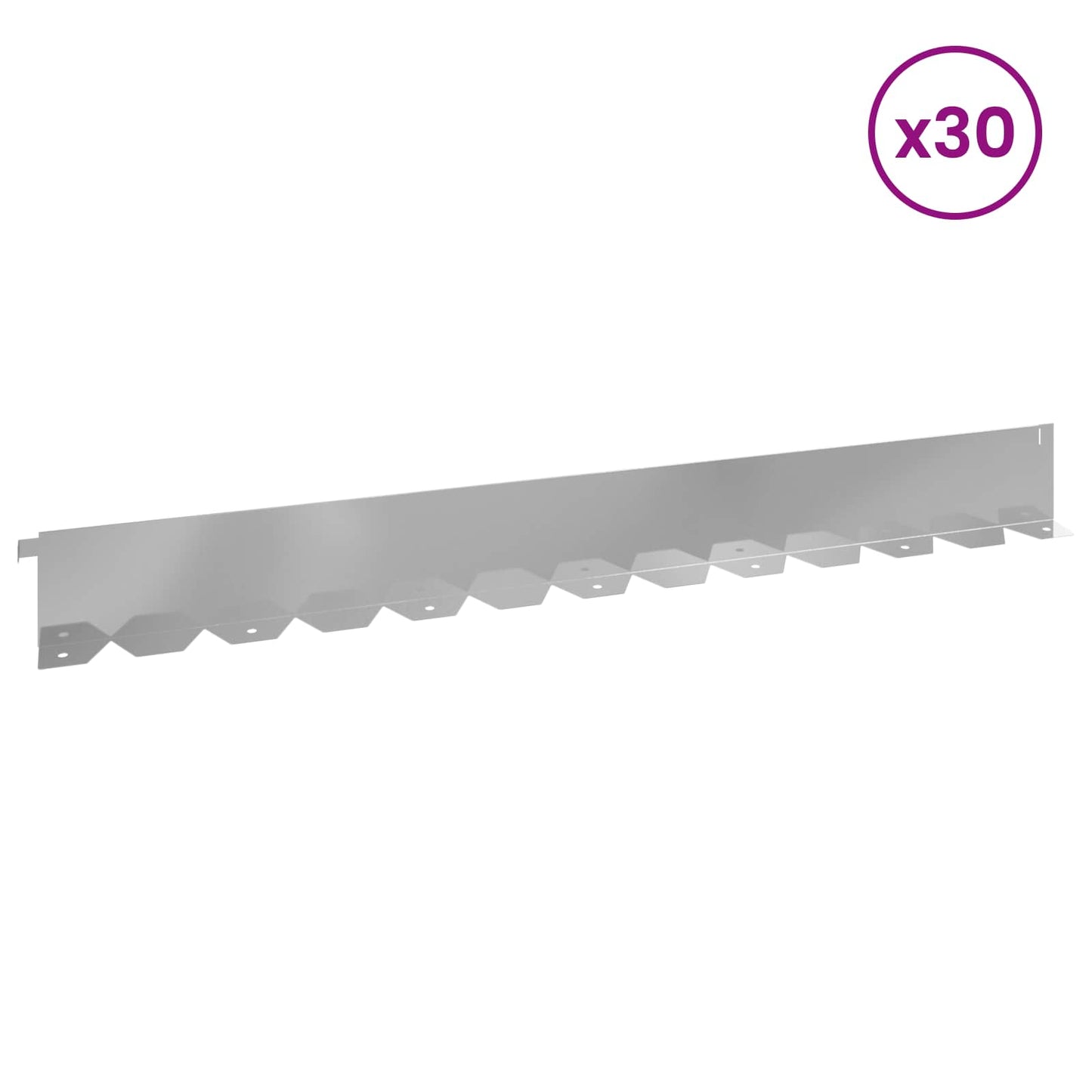Gjerdekant 30 pcs 102 x 10 x 4 cm Stål Sølv