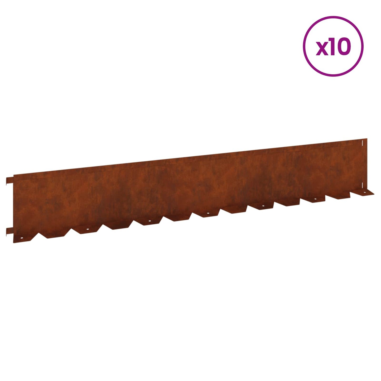 Gjerdekant 10 pcs 102 x 15 x 4 cm Stål Rusten