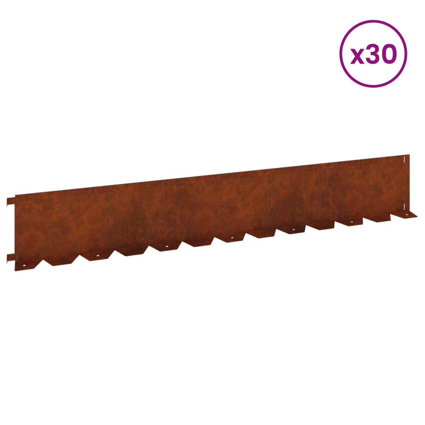 Gjerdekant 30 pcs 102 x 15 x 4 cm Stål Rusten