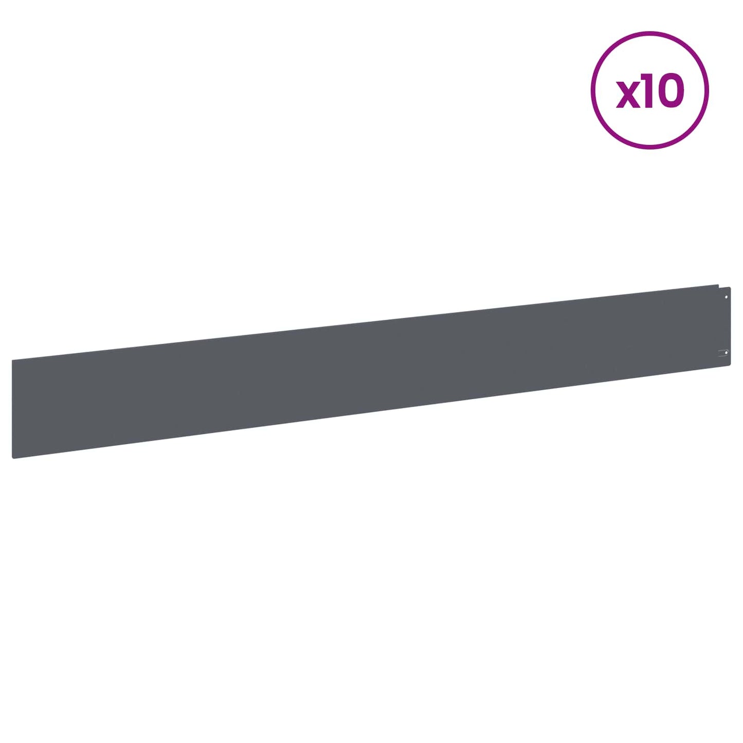Gjerdekant 10 pcs 100 x 12 cm Stål Antrasitt