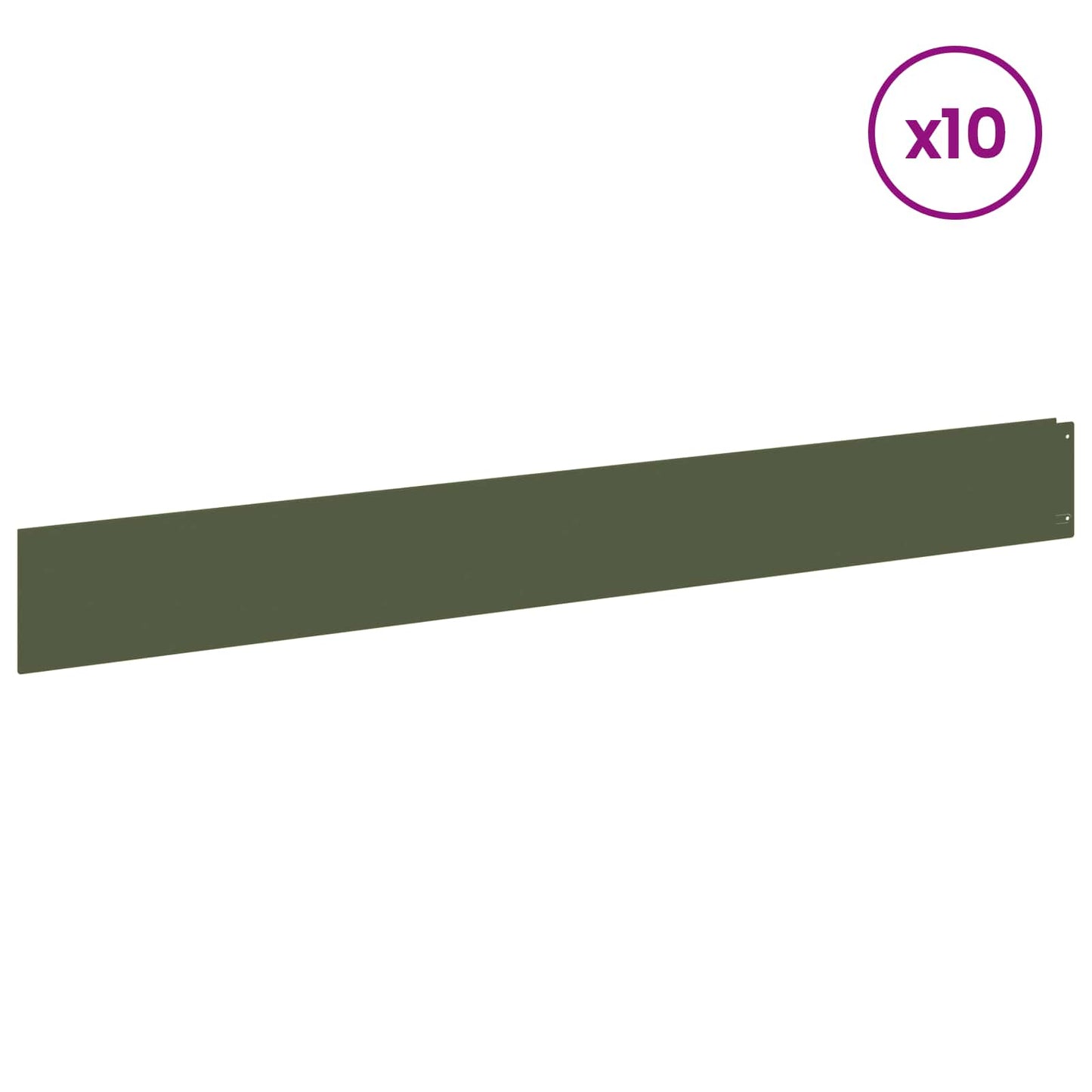 Gjerdekant 10 pcs 100 x 12 cm Stål Olivengrønn