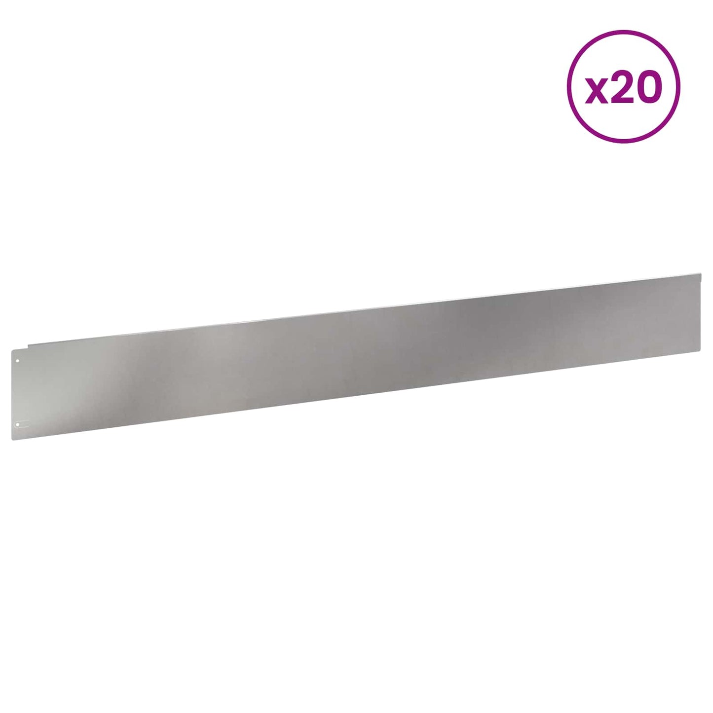 Gjerdekant 20 pcs 100 x 12 cm Stål Sølv