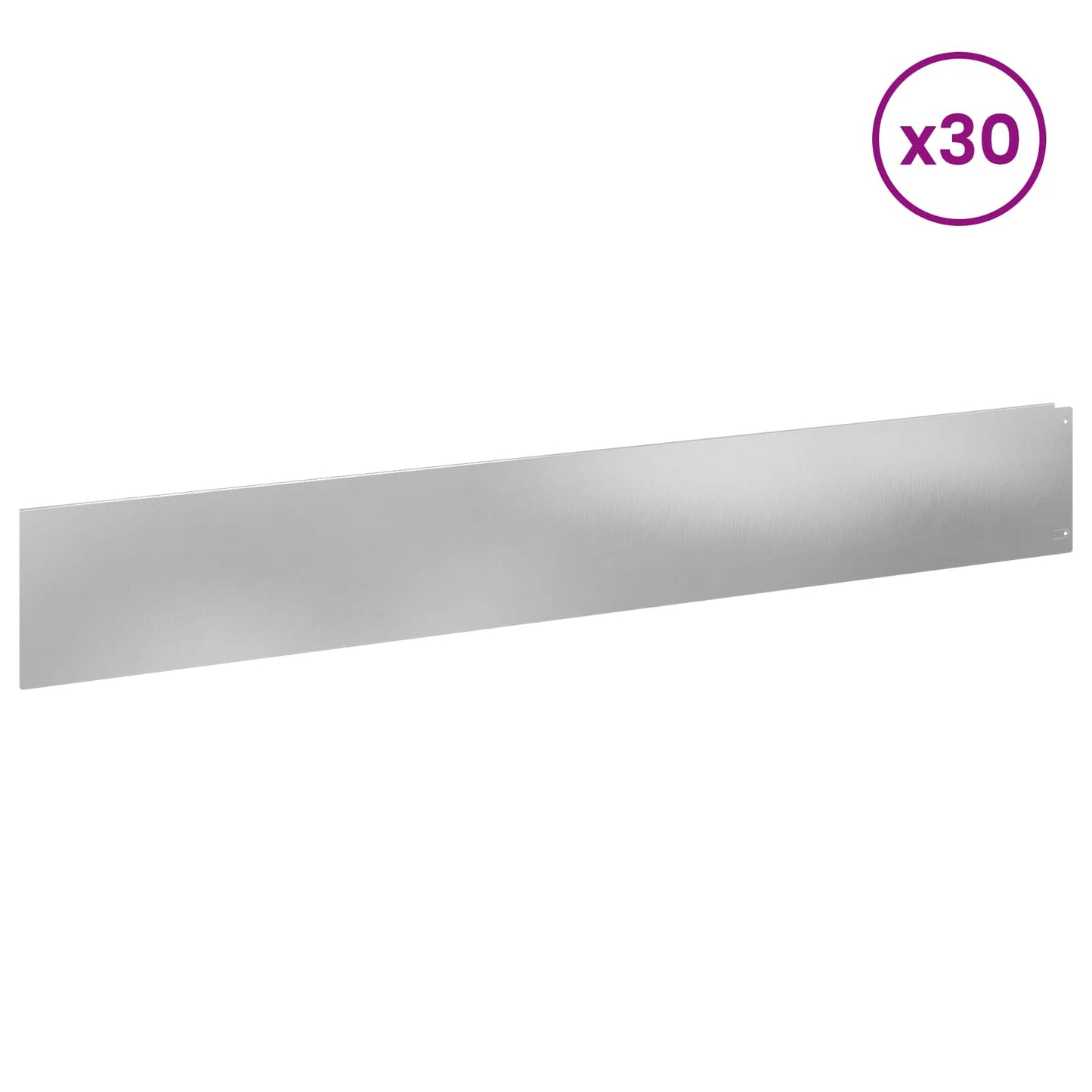 Gjerdekant 30 pcs 100 x 15 cm Stål Sølv