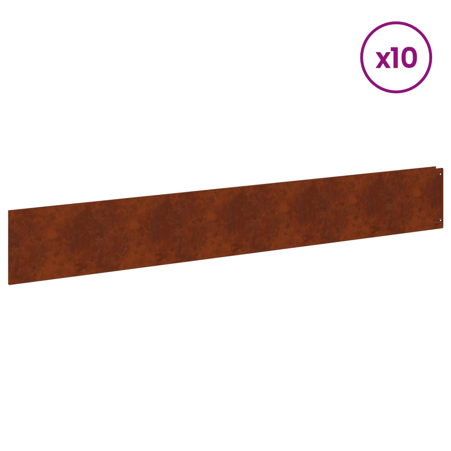 Gjerdekant 10 pcs 100 x 15 cm Stål Rusten