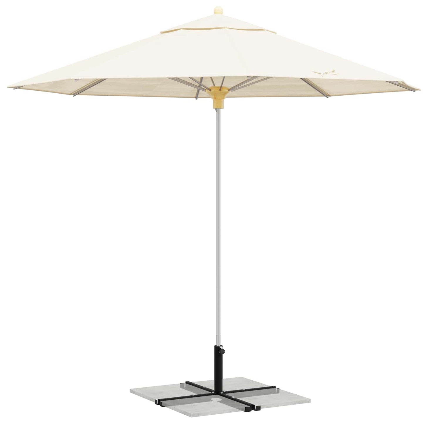 Parasolbase med kryssramme Svart Stål for 25–50 mm Pole
