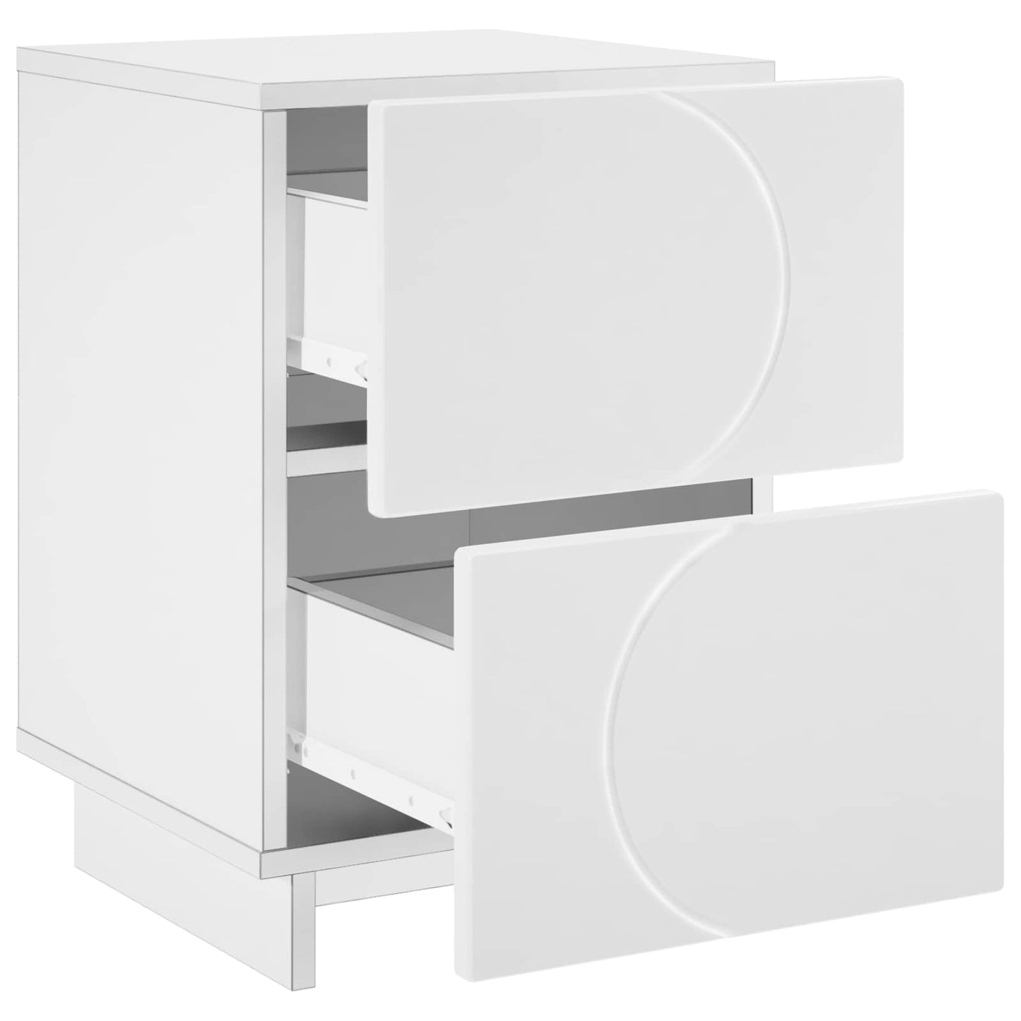 Nattbordskap 2 stk. Hvit 33,5 x 34,5 x 50 cm Konstruert tre