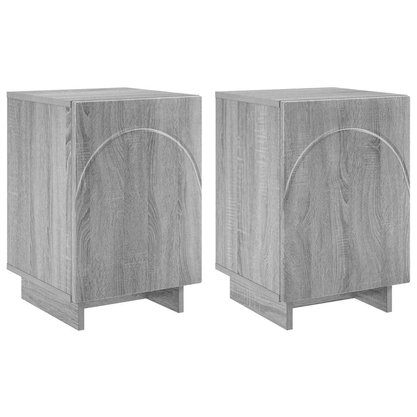 Nattbordskap 2 pcs Grå Sonoma 33,5 x 34,5 x 50 cm