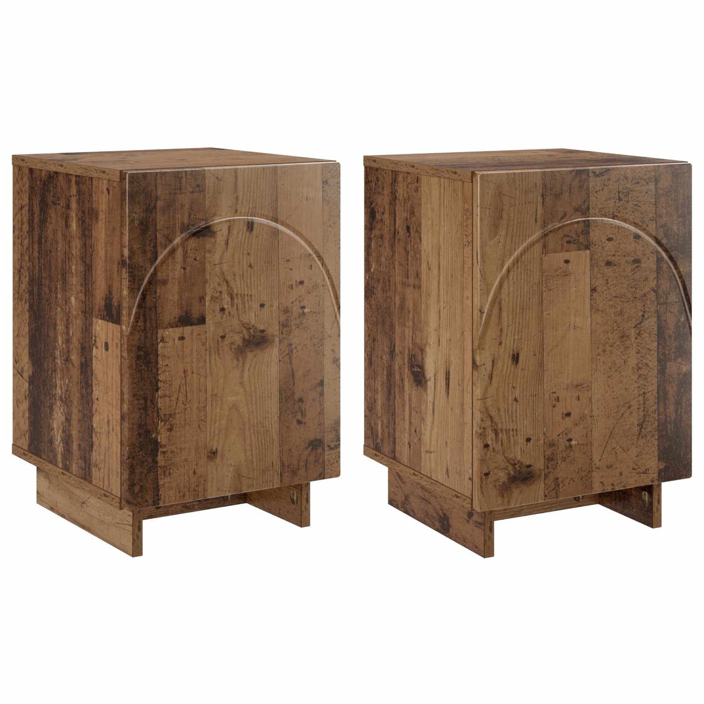 Nattbordskap 2 pcs Gammelt tre 33,5 x 34,5 x 50 cm