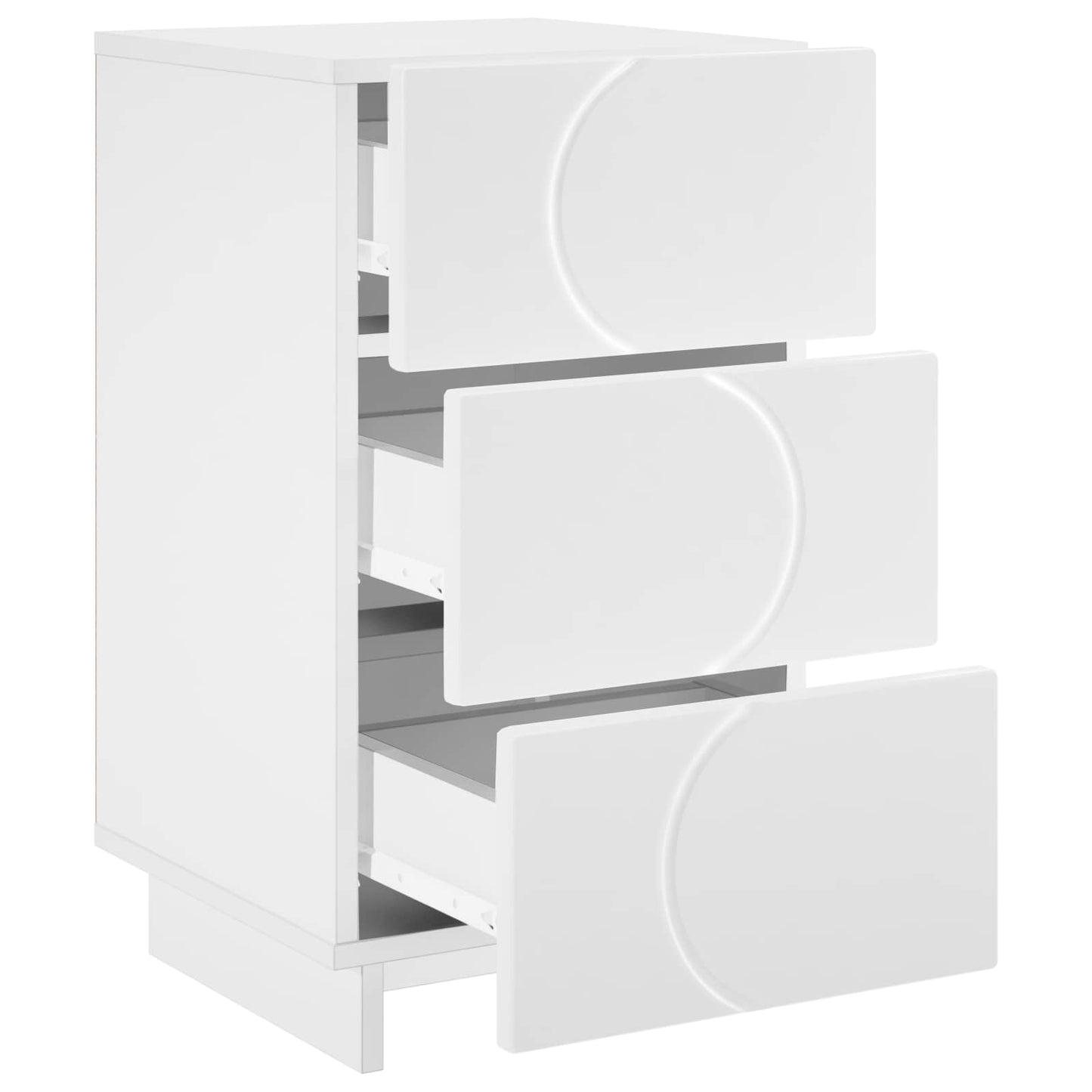 Nattbordskap 2 pcs Hvit 33,5 x 34,5 x 60 cm Konstruert tre