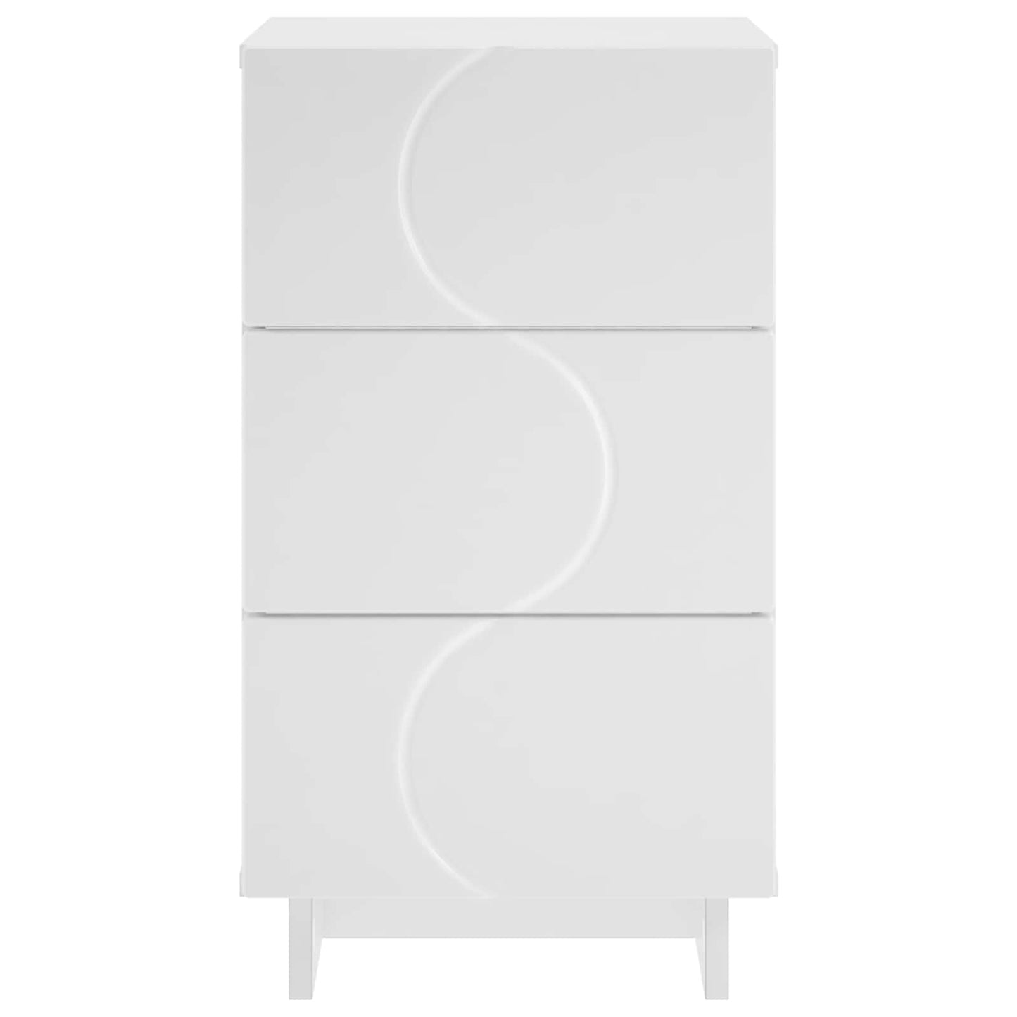 Nattbordskap 2 pcs Hvit 33,5 x 34,5 x 60 cm Konstruert tre