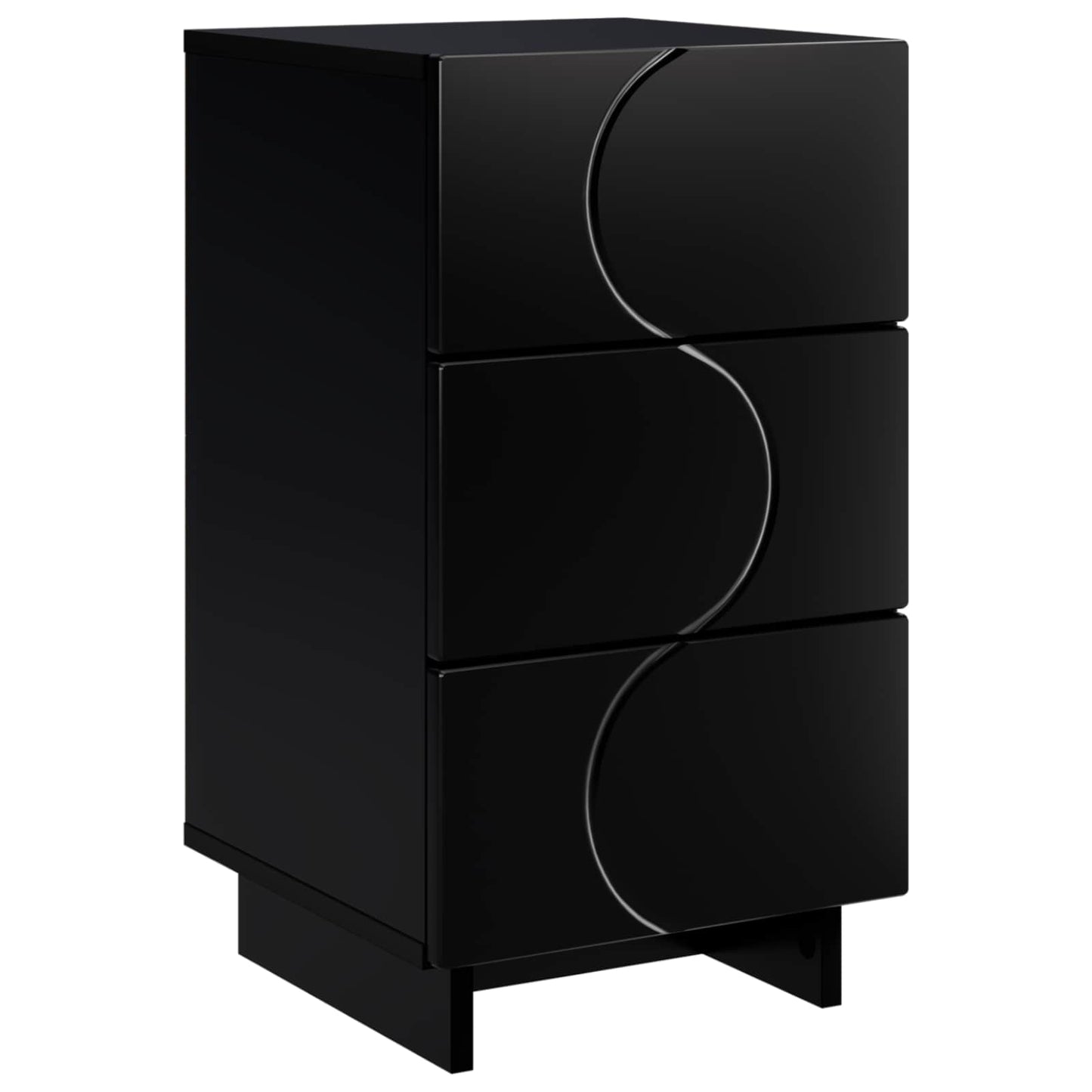 Nattbordskap Svart 33,5 x 34,5 x 60 cm Konstruert tre