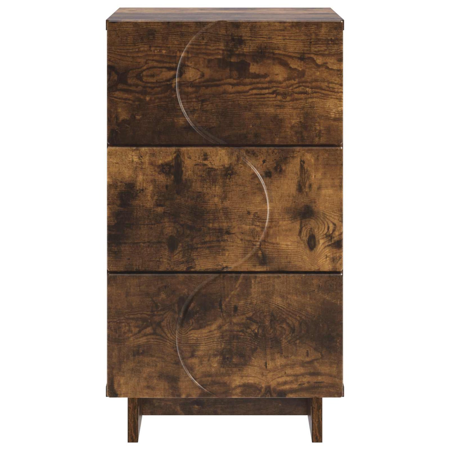 Nattbordskap 2 pcs Røkt Eik 33,5 x 34,5 x 60 cm Konstruert tre