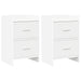 Nattbord 2 pcs Hvit 40 x 30 x 60 cm Konstruert tre