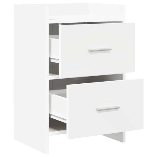 Nattbord 2 pcs Hvit 40 x 30 x 60 cm Konstruert tre