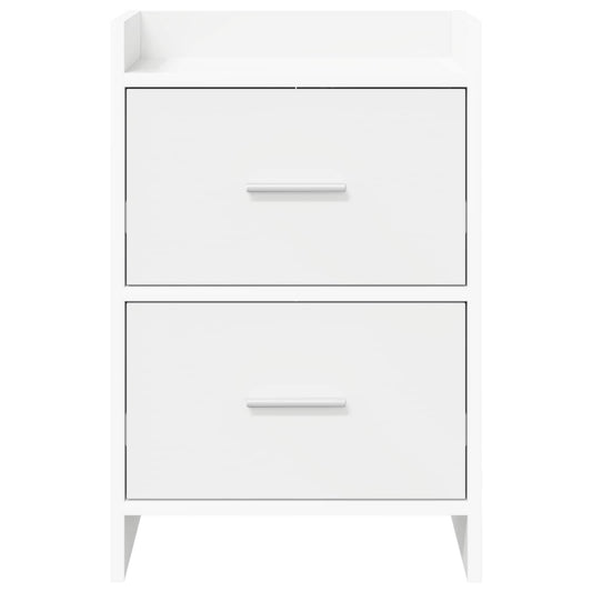 Nattbord 2 pcs Hvit 40 x 30 x 60 cm Konstruert tre