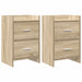 Nattbord 2 pcs Sonoma eik 40 x 30 x 60 cm Konstruert tre
