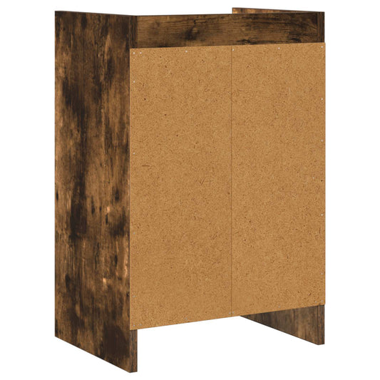 Nattbord 2 pcs Røkt Eik 40 x 30 x 60 cm Konstruert tre