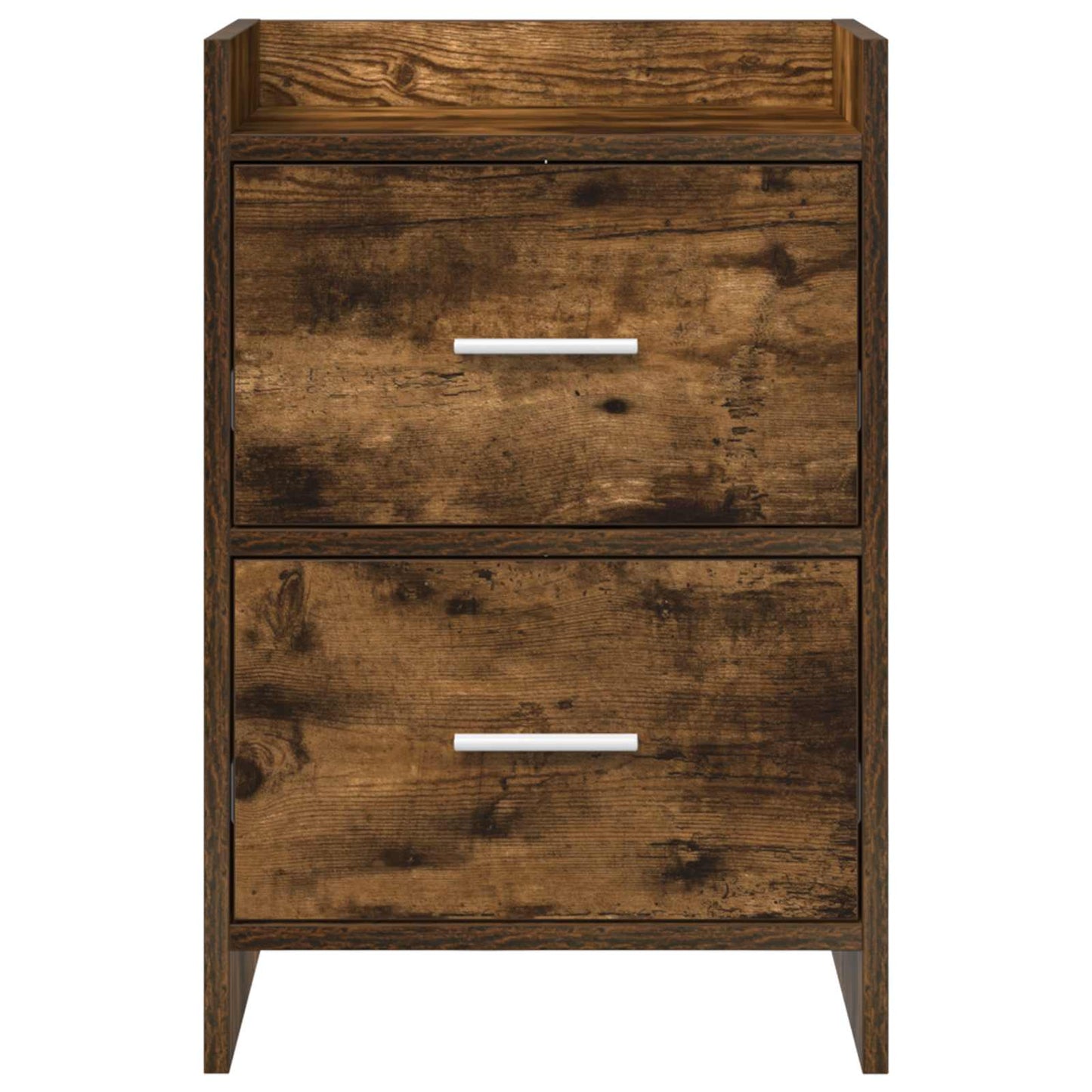 Nattbord 2 pcs Røkt Eik 40 x 30 x 60 cm Konstruert tre