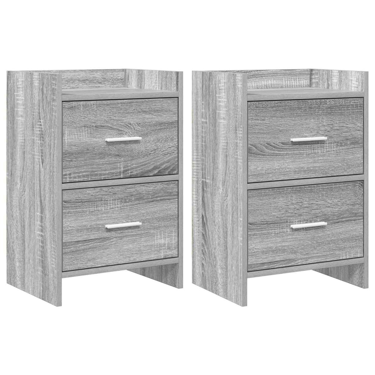 Nattbord 2 pcs Grå Sonoma 40 x 30 x 60 cm Konstruert tre