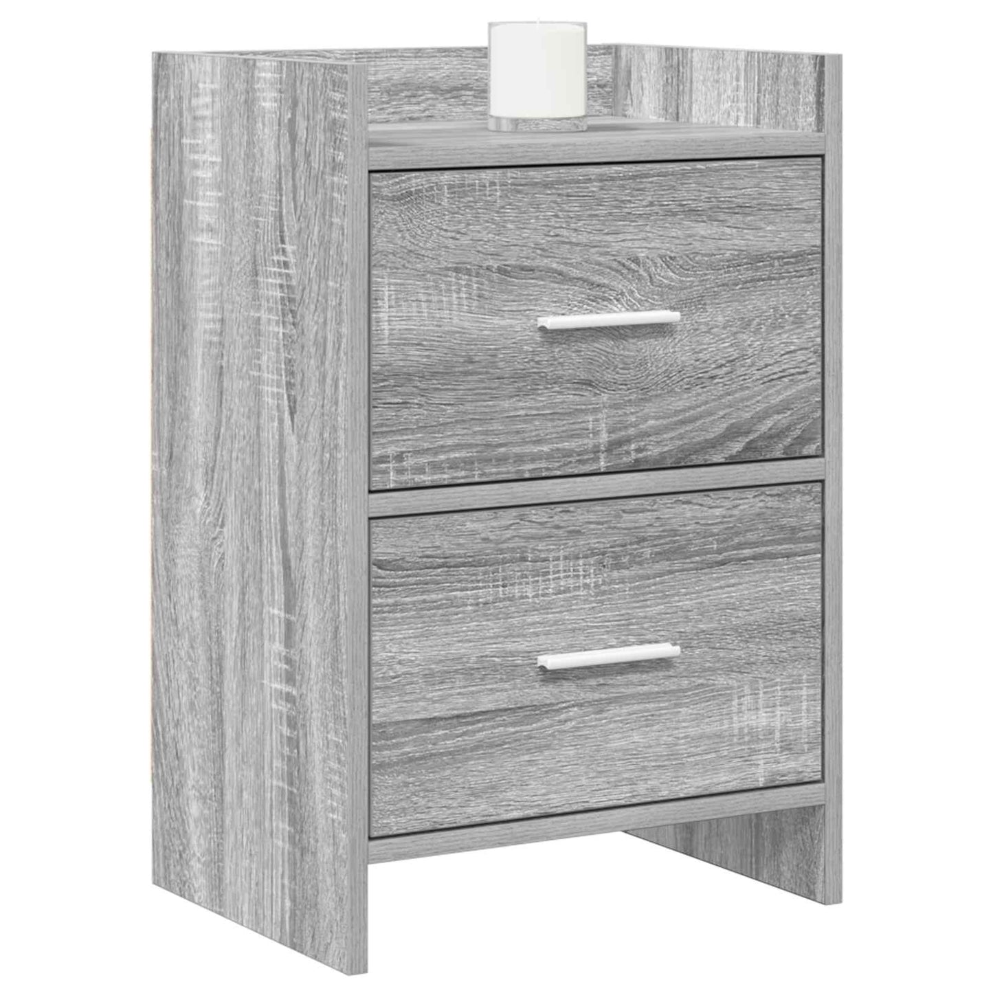 Nattbord 2 pcs Grå Sonoma 40 x 30 x 60 cm Konstruert tre