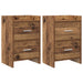 Nattbord 2 pcs Gammelt tre 40 x 30 x 60 cm Konstruert tre