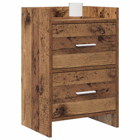 Nattbord 2 pcs Gammelt tre 40 x 30 x 60 cm Konstruert tre