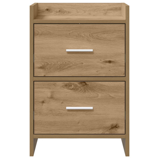 Nattbord 2 pcs Artisan eik 40 x 30 x 60 cm Konstruert tre