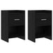 Nattbord 2 pcs Svart eik 40 x 30 x 60 cm Konstruert tre