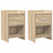 Nattbord 2 pcs Sonoma eik 40 x 30 x 60 cm Konstruert tre