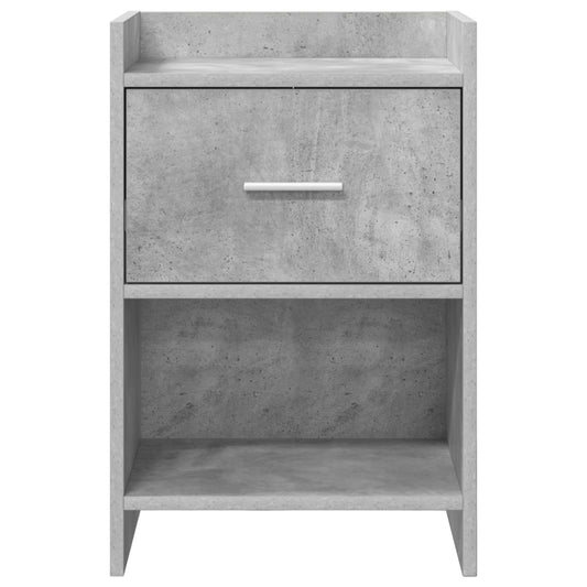 Nattbord 2 pcs Betonggrå 40 x 30 x 60 cm Konstruert tre