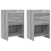 Nattbord 2 pcs Grå Sonoma 40 x 30 x 60 cm Konstruert tre