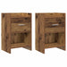 Nattbord 2 pcs Gammelt tre 40 x 30 x 60 cm Konstruert tre