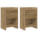 Nattbord 2 pcs Artisan eik 40 x 30 x 60 cm Konstruert tre
