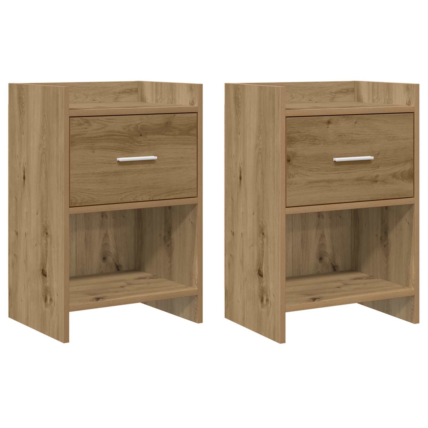 Nattbord 2 pcs Artisan eik 40 x 30 x 60 cm Konstruert tre