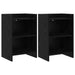 Nattbord 2 pcs Svart eik 40 x 30 x 60 cm Konstruert tre