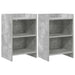 Nattbord 2 pcs Betonggrå 40 x 30 x 60 cm Konstruert tre